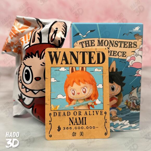 Labubu NAMI POP MART - The Monsters x One Piece Figure Toy Doll - NAMI - Picture 2 of 7